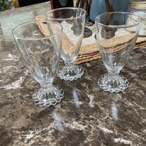 Vintage clear glass boopie parfait glasses euc